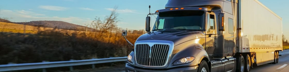 Truck on highway