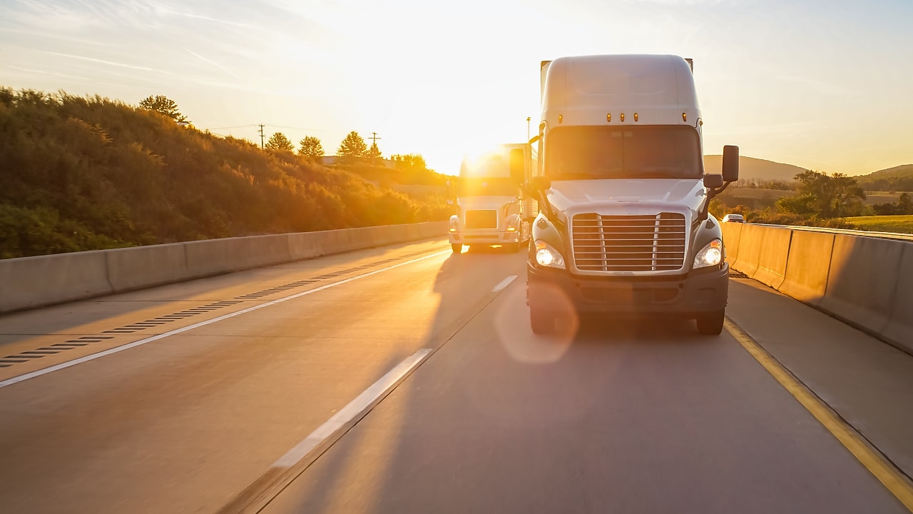 Eighteen wheeler truck