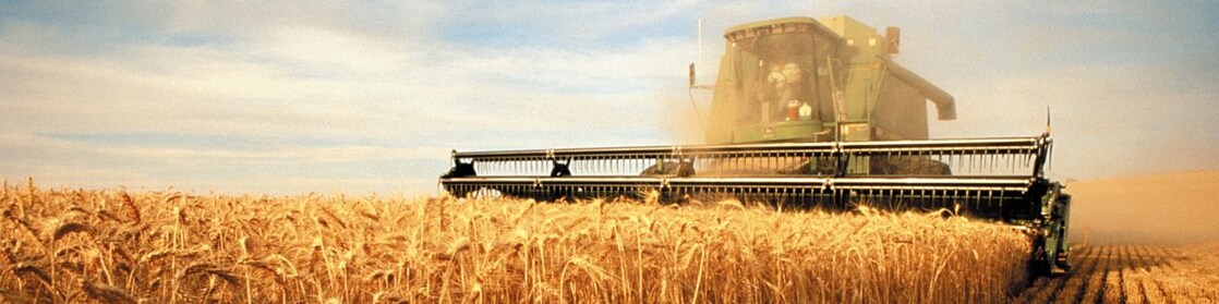 Agricultural machine working in farm