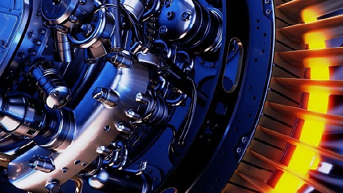 Engineers inspecting a turbine