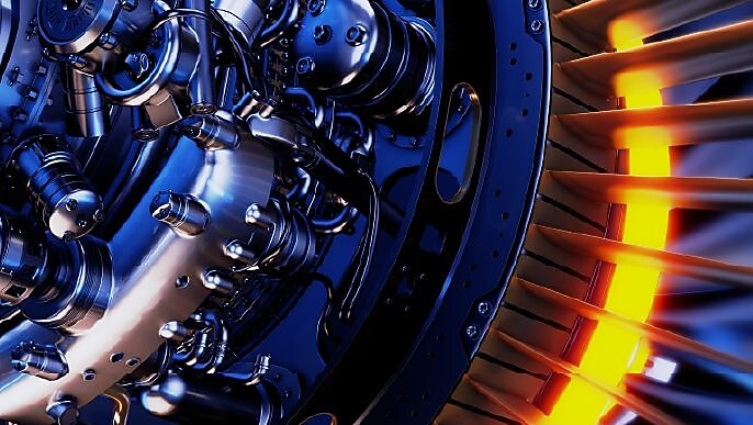 Engineers inspecting a turbine