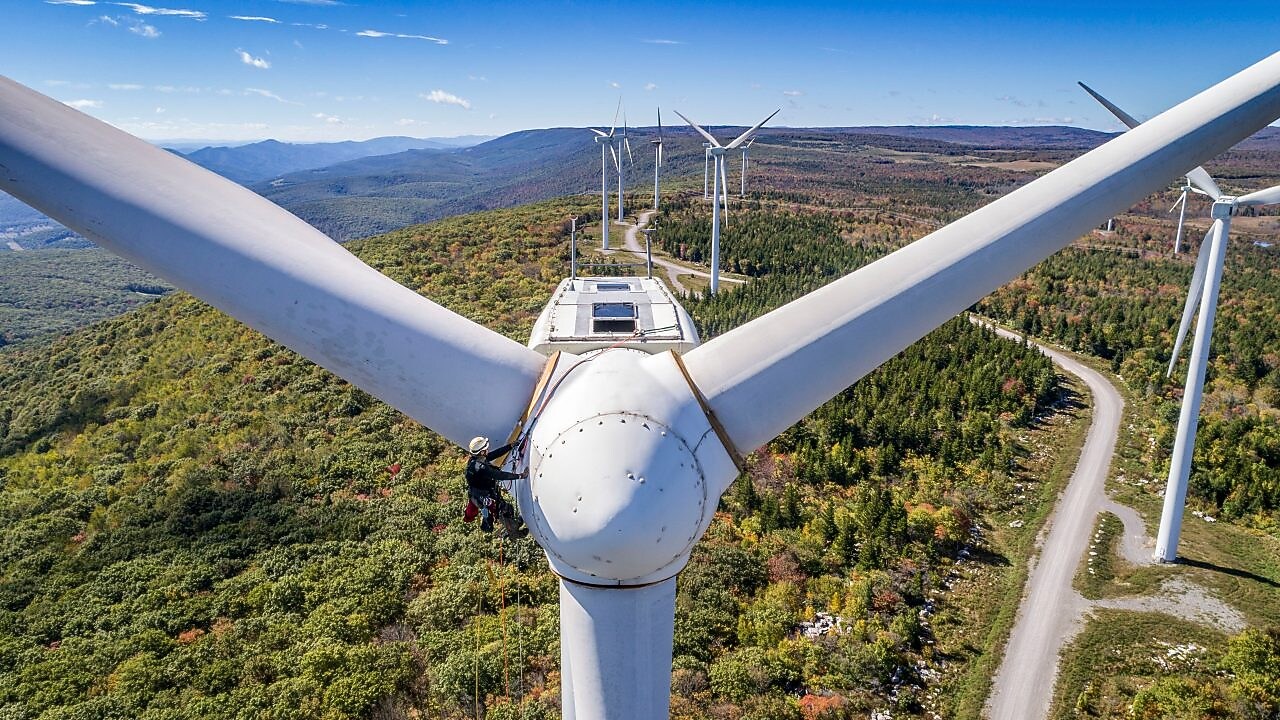 Mount storm wind turbines