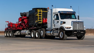Equipment on well services site