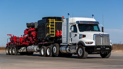 Equipment on well services site