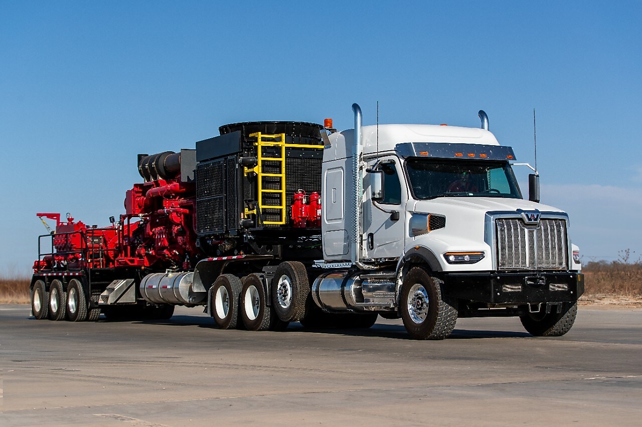Equipment on well services site