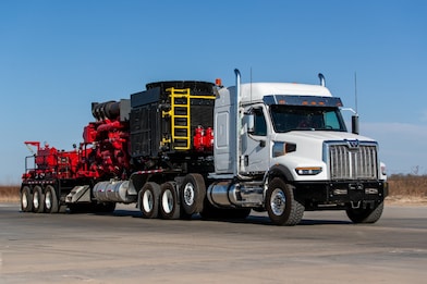Equipment on well services site