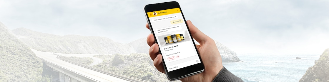 An image showing the Shell LubeChat online tool in action