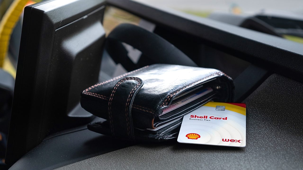 Shell card in wallet