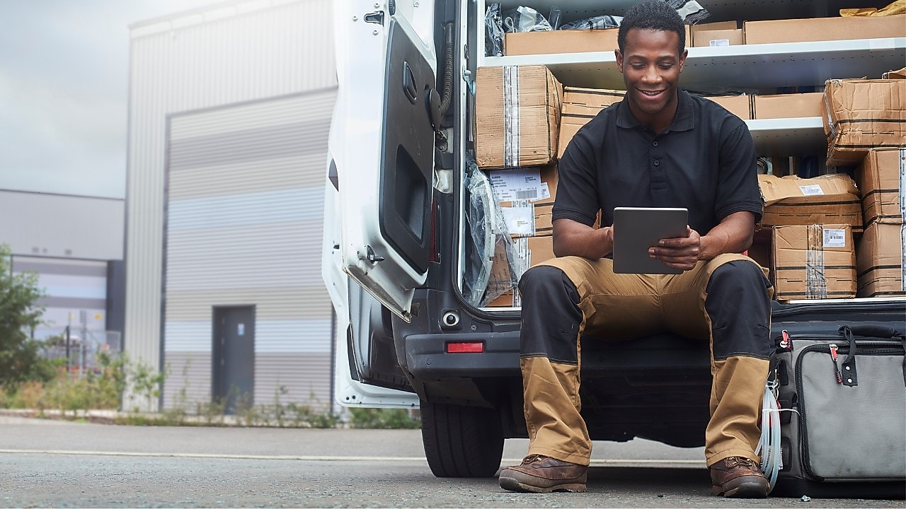 Fleet Driver using tablet