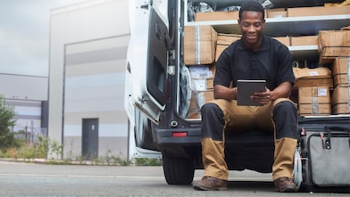 Fleet Driver using tablet
