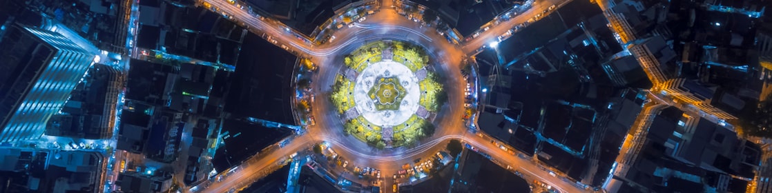 Night road traffic with cars and fleets