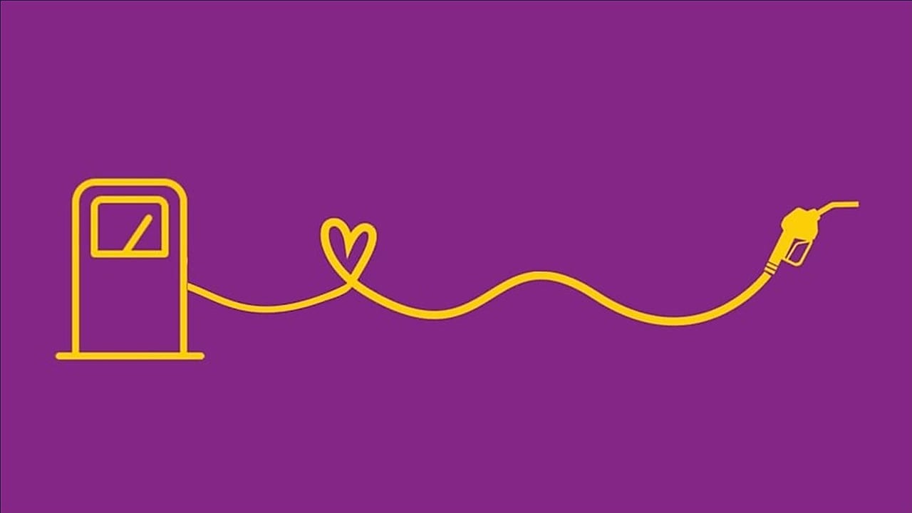 Illustration of pump with a heart knot tube