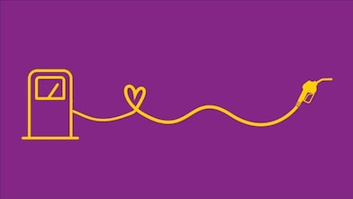 Illustration of pump with a heart knot tube