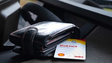 Shell Card in wallet on dashboard