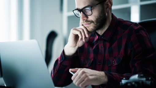 young man in an office