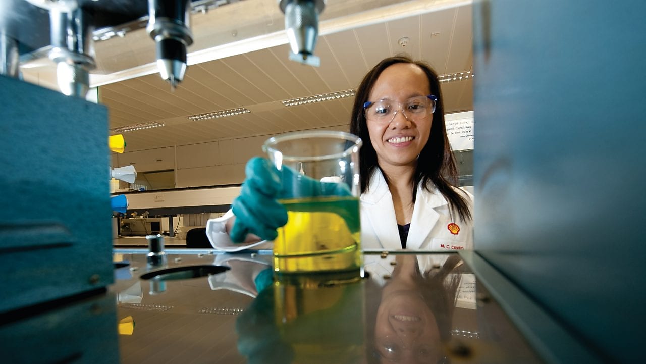 Chemical refinery at night