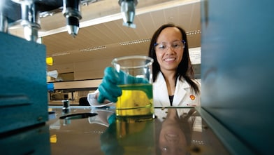 Chemical refinery at night