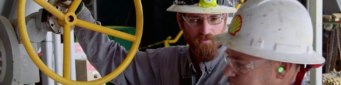 employee looking at Falcon pipeline