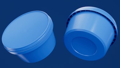 3D depiction of pails