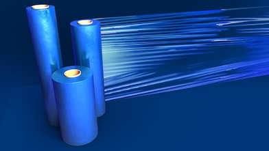 3D depiction of polyethylene film