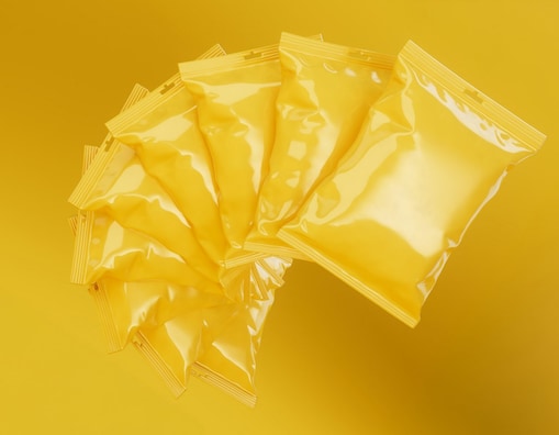 3D depiction of plastic pouch 