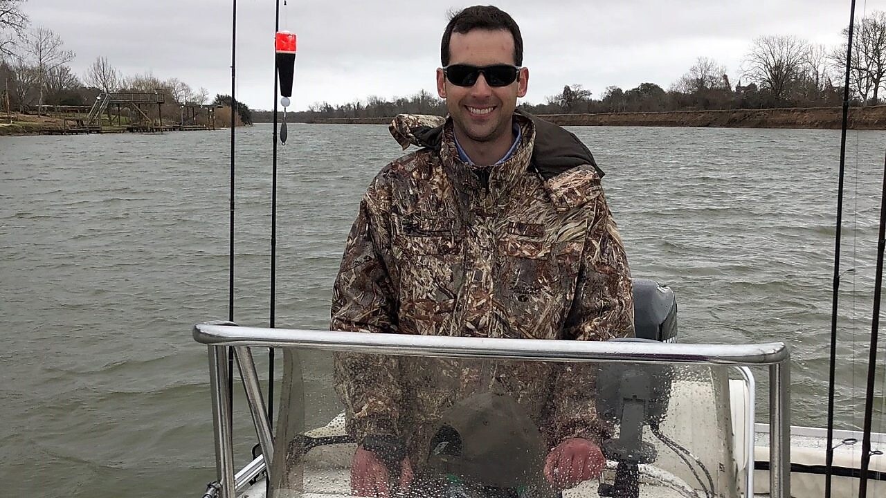 Vincent Kubeczka on boat