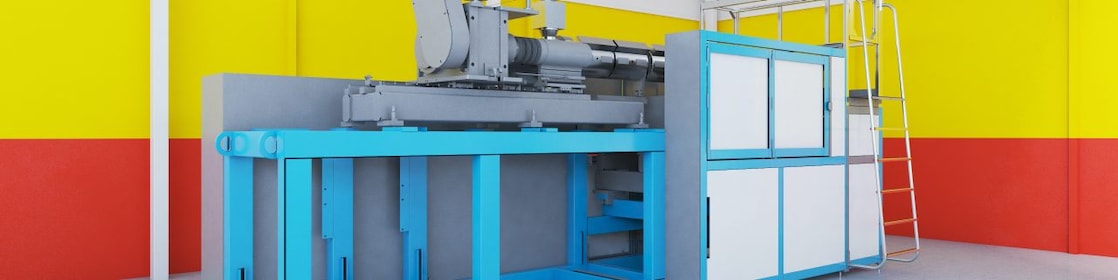 Digital rendering of hdpe and lldpe rotational molding equipment that our Polymer experts will work with customers on