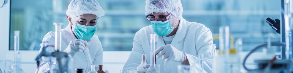Scientists working in a lab