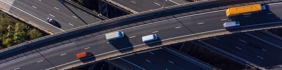 Overhead view of highway