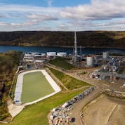The plant’s water treatment facility will return water back to the source with improved quality.
