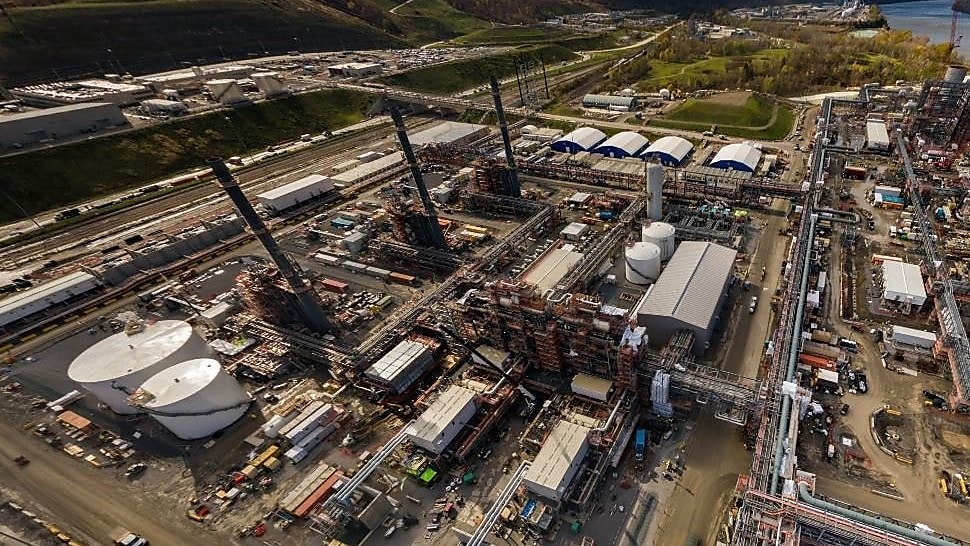 Shell Polymers’ Plant in Monaca, PA is Now 70% Built