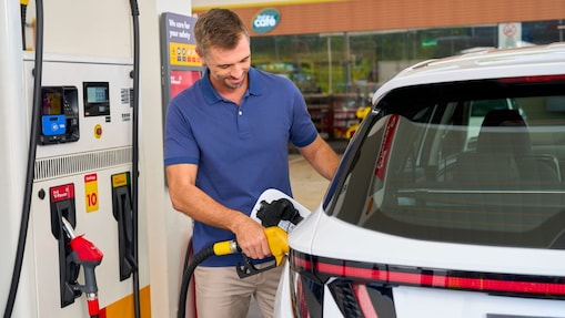 Man filling up at Fuel Rewards Station